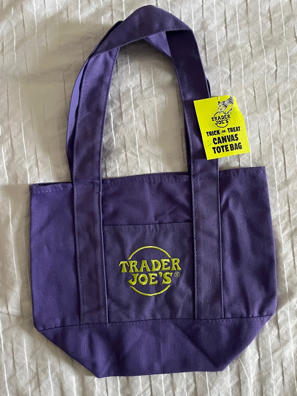 🎃 2026 NWT Full Set of 4 Trader Joe’s Halloween Mini Canvas Tote Bags - Picture 6 of 11